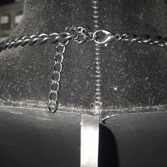 Black & Colorful (Iridescent) Bib Necklace. - Picture 5 of 5